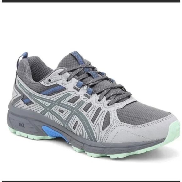 Asics Shoes - ASICS Gel Venture 7 Trail Athletic Running Shoe Sneakers - Size 10 - Gray, Mint